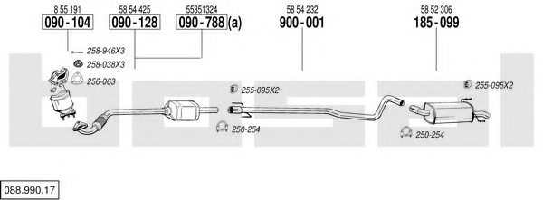 BOSAL 088.990.17 Exhaust System